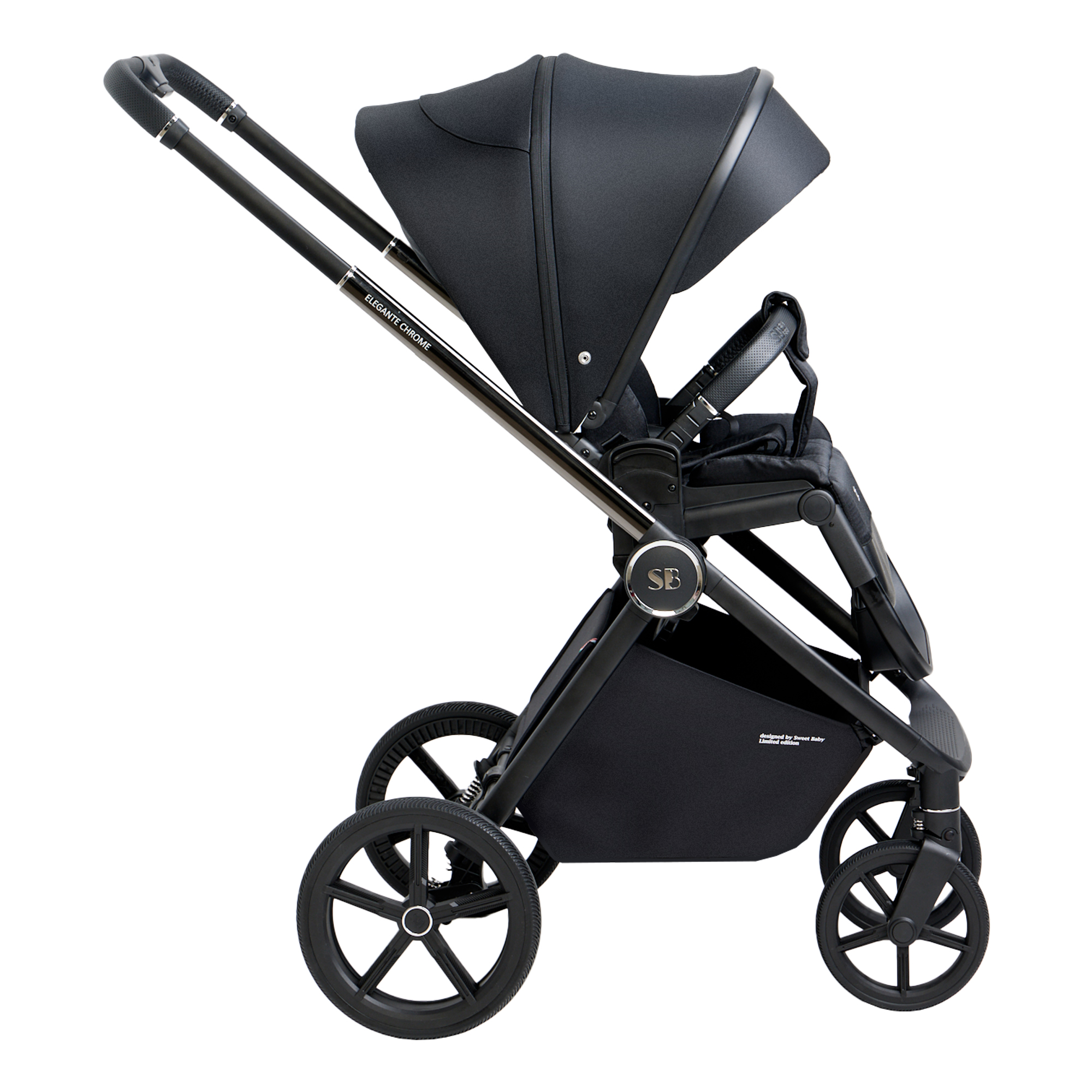 Коляска 3в1 Sweet Baby Elegante Chrome Black черный - фото 47