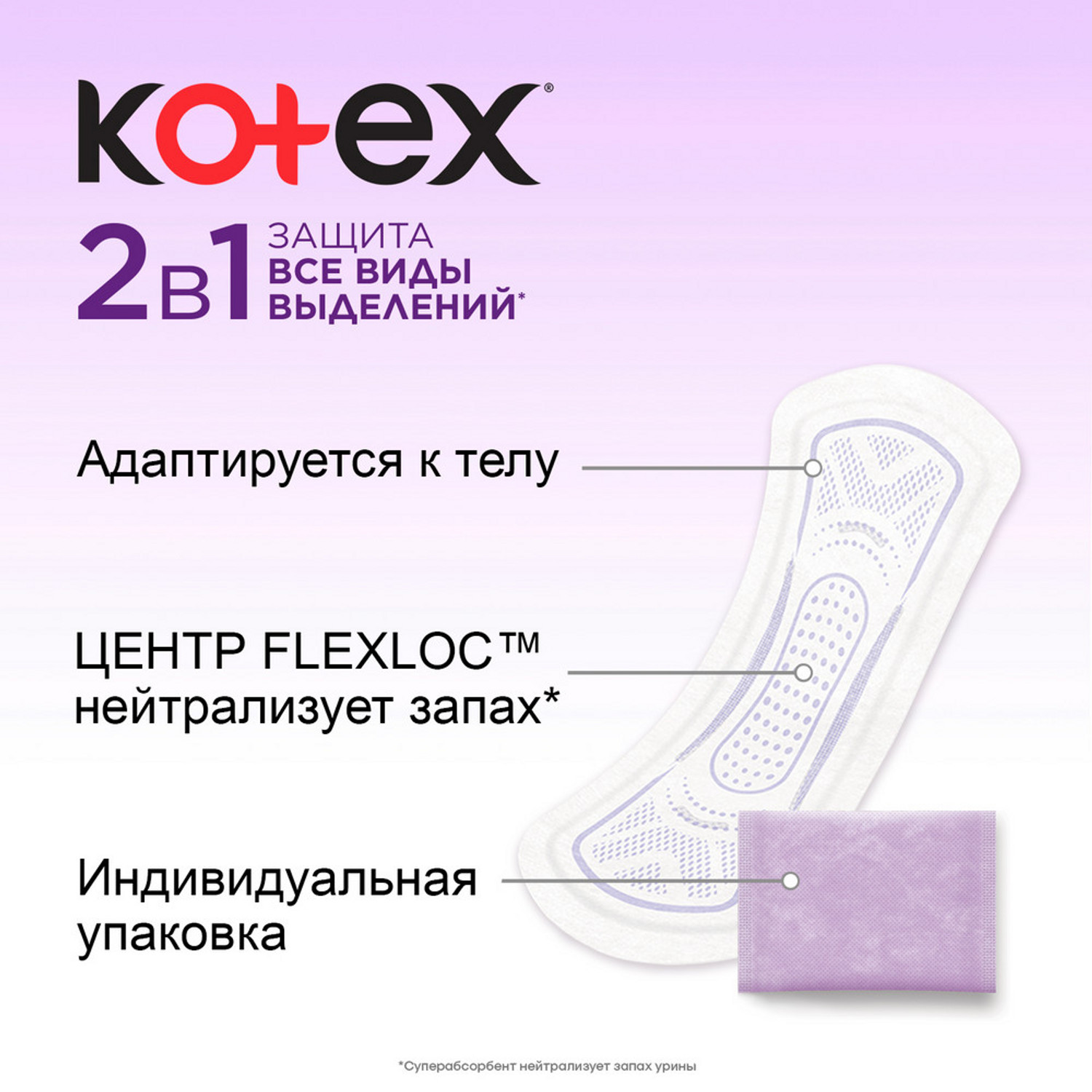 Прокладки ежедневные Kotex 2в1 длинные 16шт - фото 5