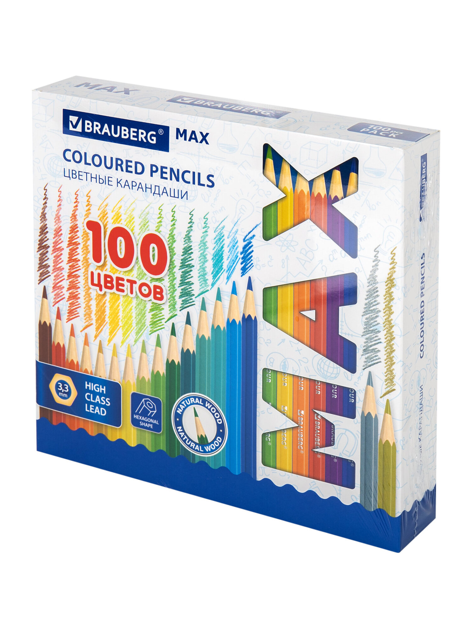 Карандаши цветные Brauberg 100 шт. - фото 7