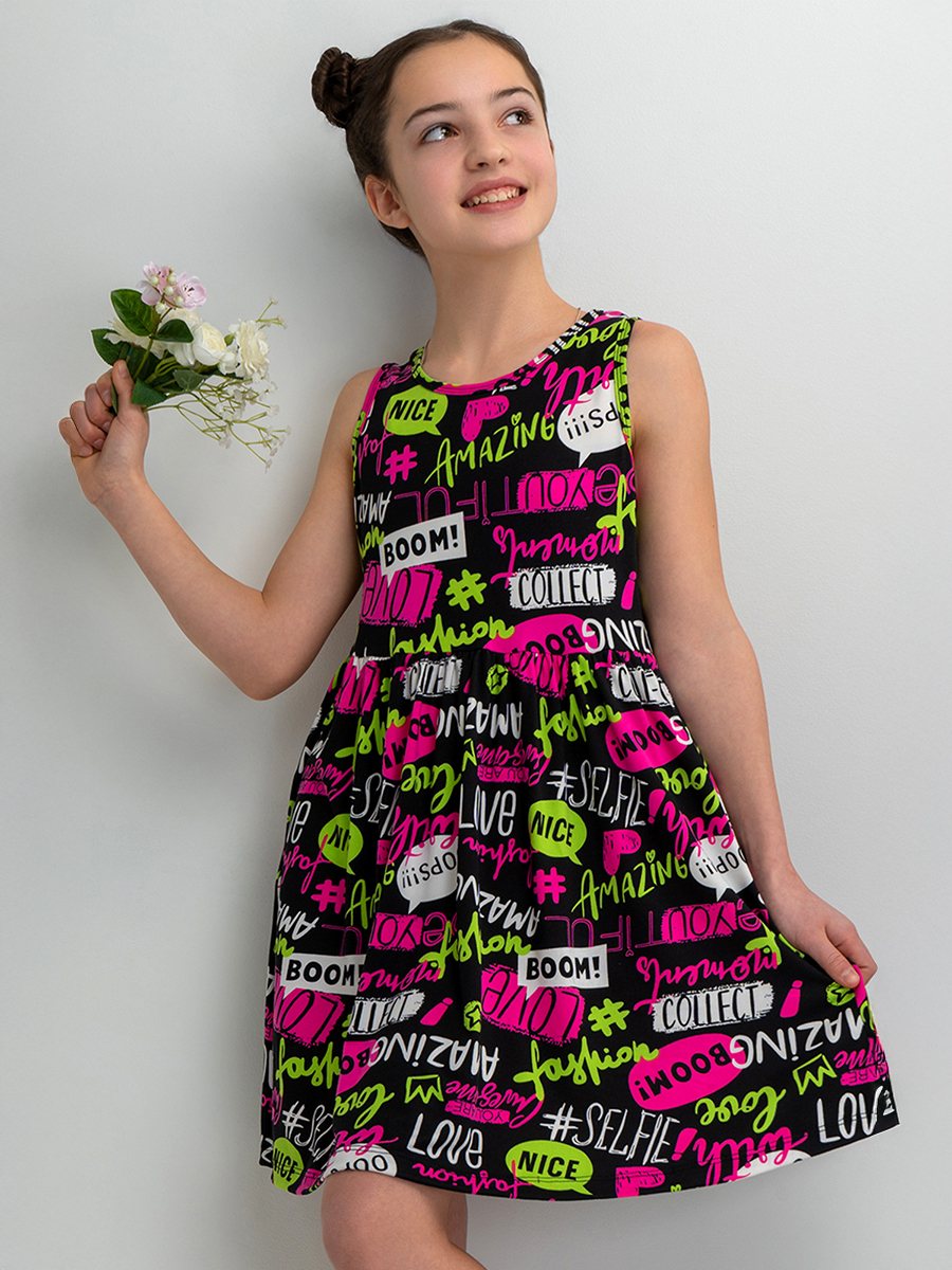 Платье HappyFox HF00199черный.хештеги - фото 2