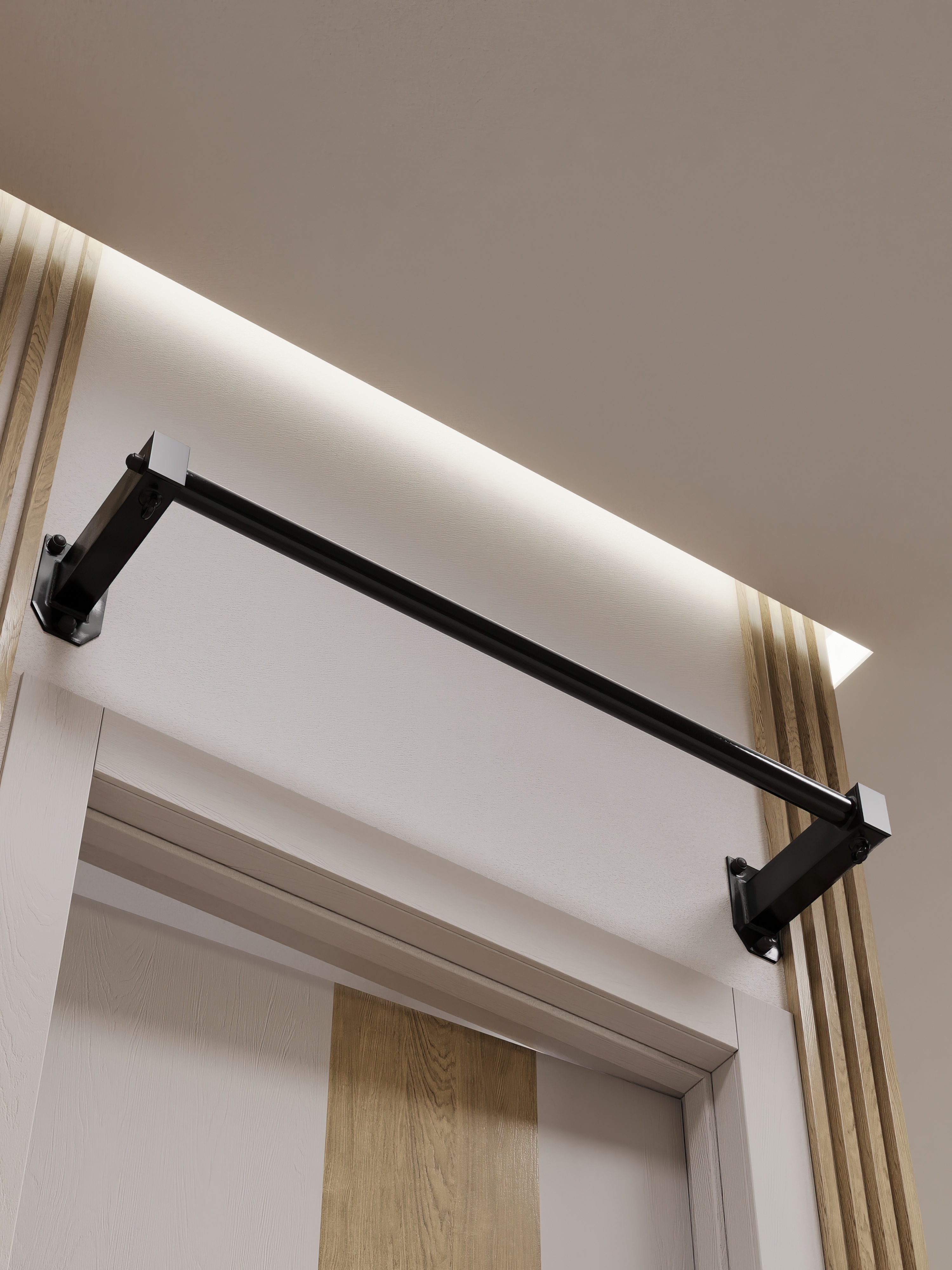 Турник настенный наддверный "Классик"PRO - прорезиненное покрытие - фото 1