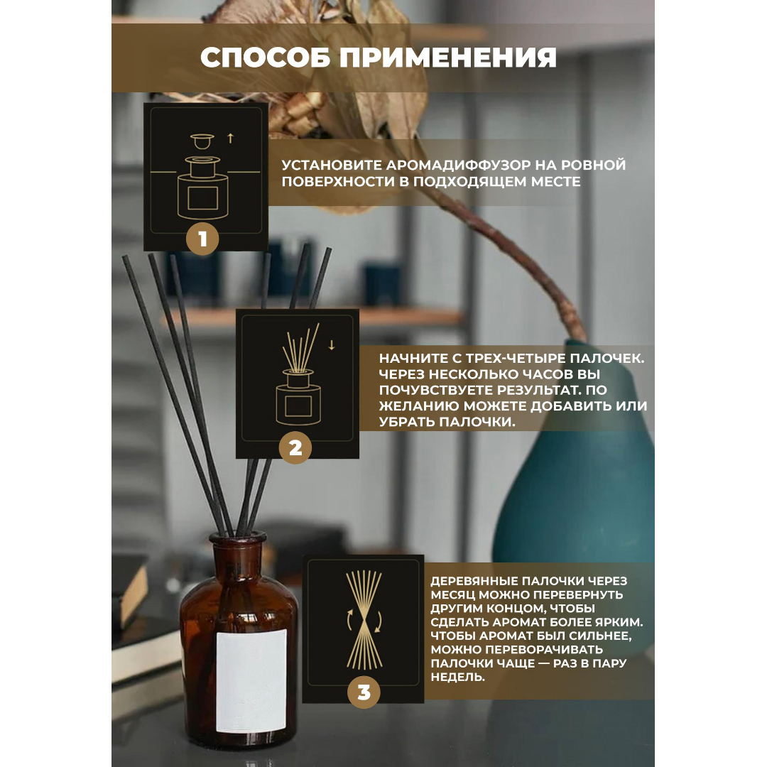Ароматический диффузор AromaKo Мохито и зеленый чай 250 мл - фото 6