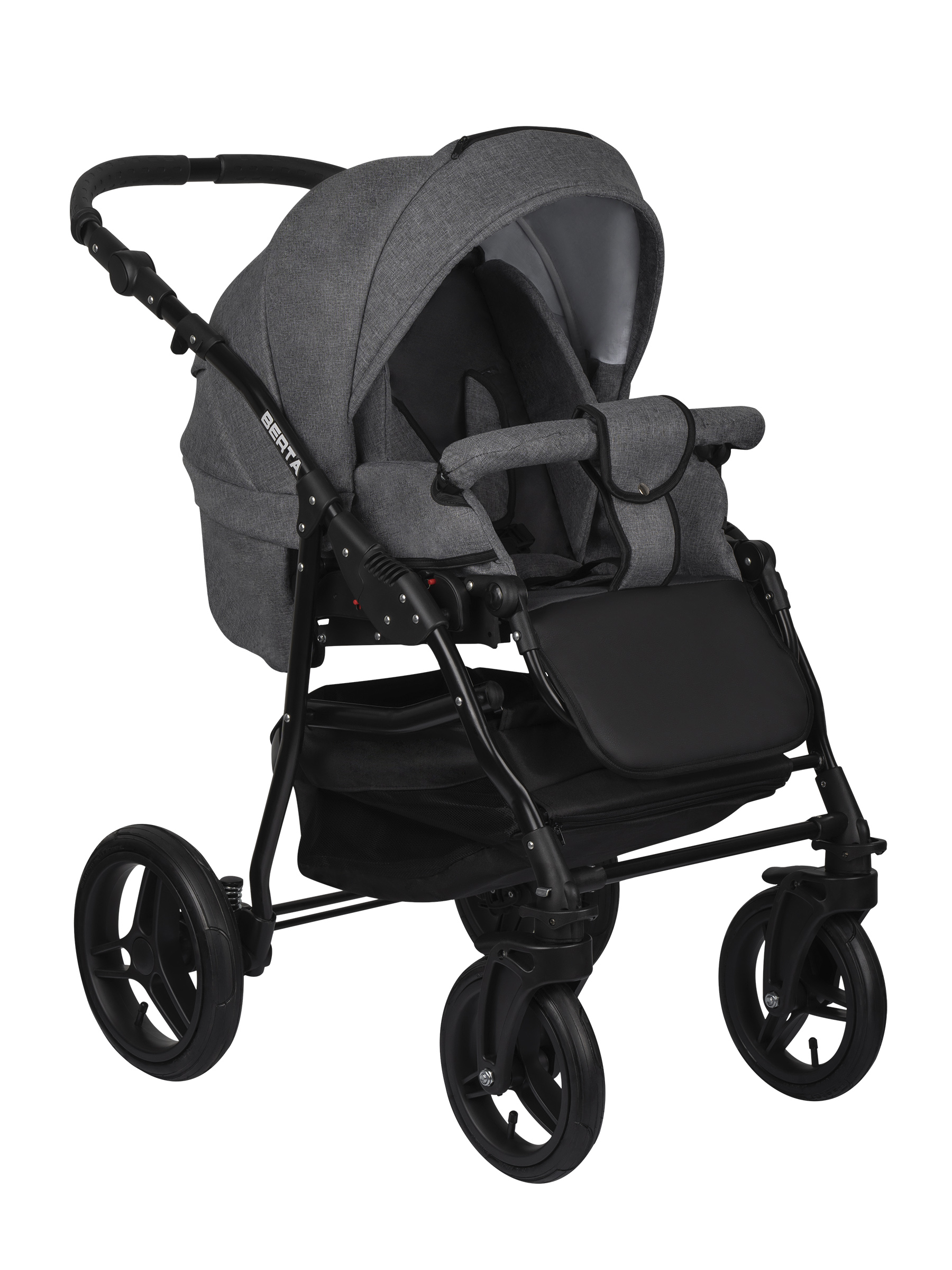 Коляска 3в1 alis Berta 02 серый - фото 4