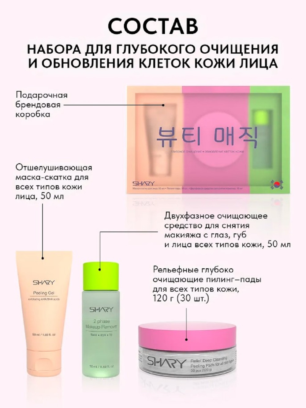 Набор средств SHARY для очищения кожи лица - фото 3