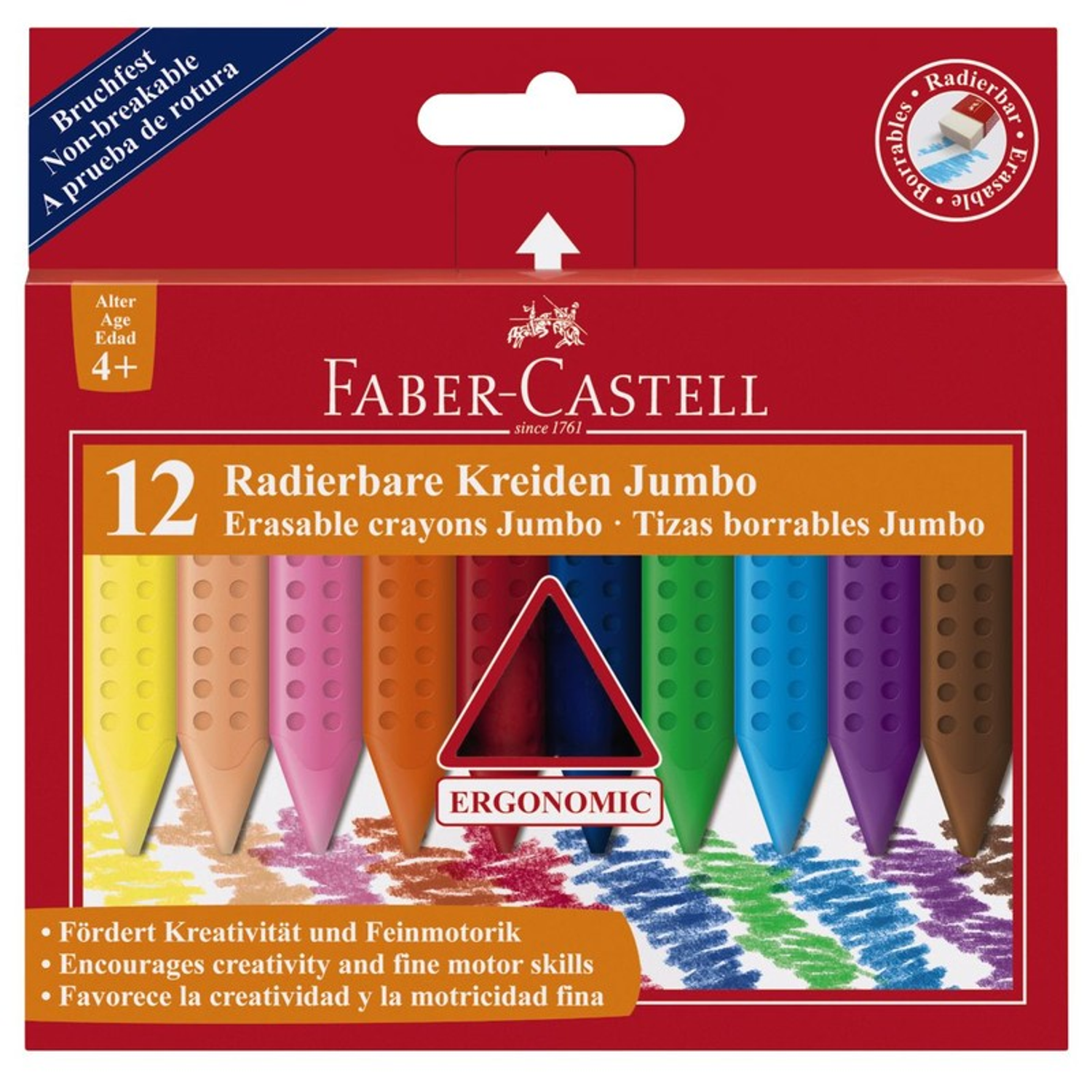 Восковые мелки Faber Castell 12 шт. - фото 1