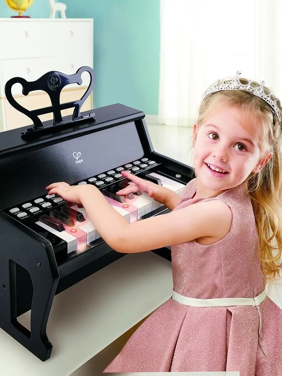 Игрушка музыкальная Hape Пианино черное детское пианино - фото 2