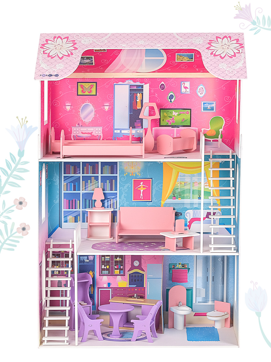 Домик для кукол PAREMO 121 см с мебелью PD315 - фото 13