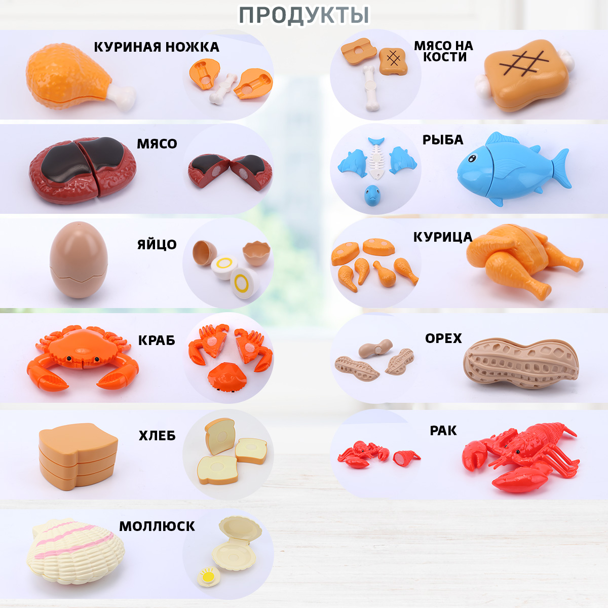 Игрушка TIPTOPOLIS Продукты 49 предметов - фото 5