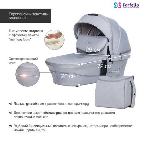 Коляска 3в1 Farfello Baby shell