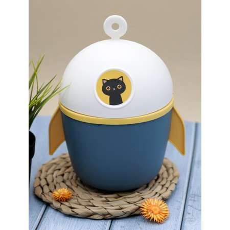 Контейнер для мусора iLikeGift Rocket blue настольный