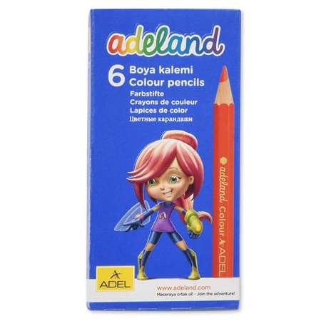 Карандаши цветные Adel 6 шт.