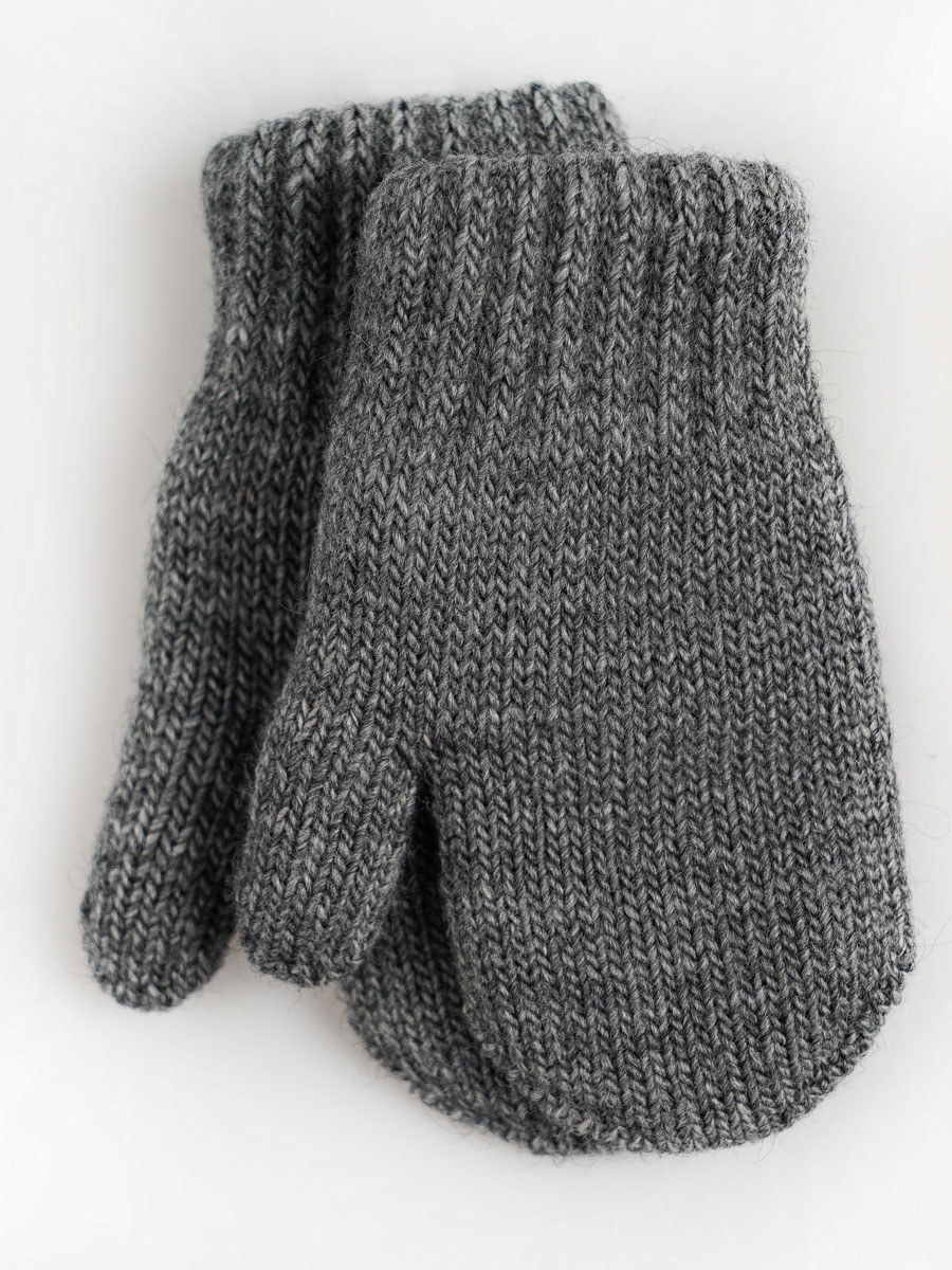 Варежки 2 пары ПриКиндер U-W_232826 Цвет: Светло-серый/темно-серый - фото 5
