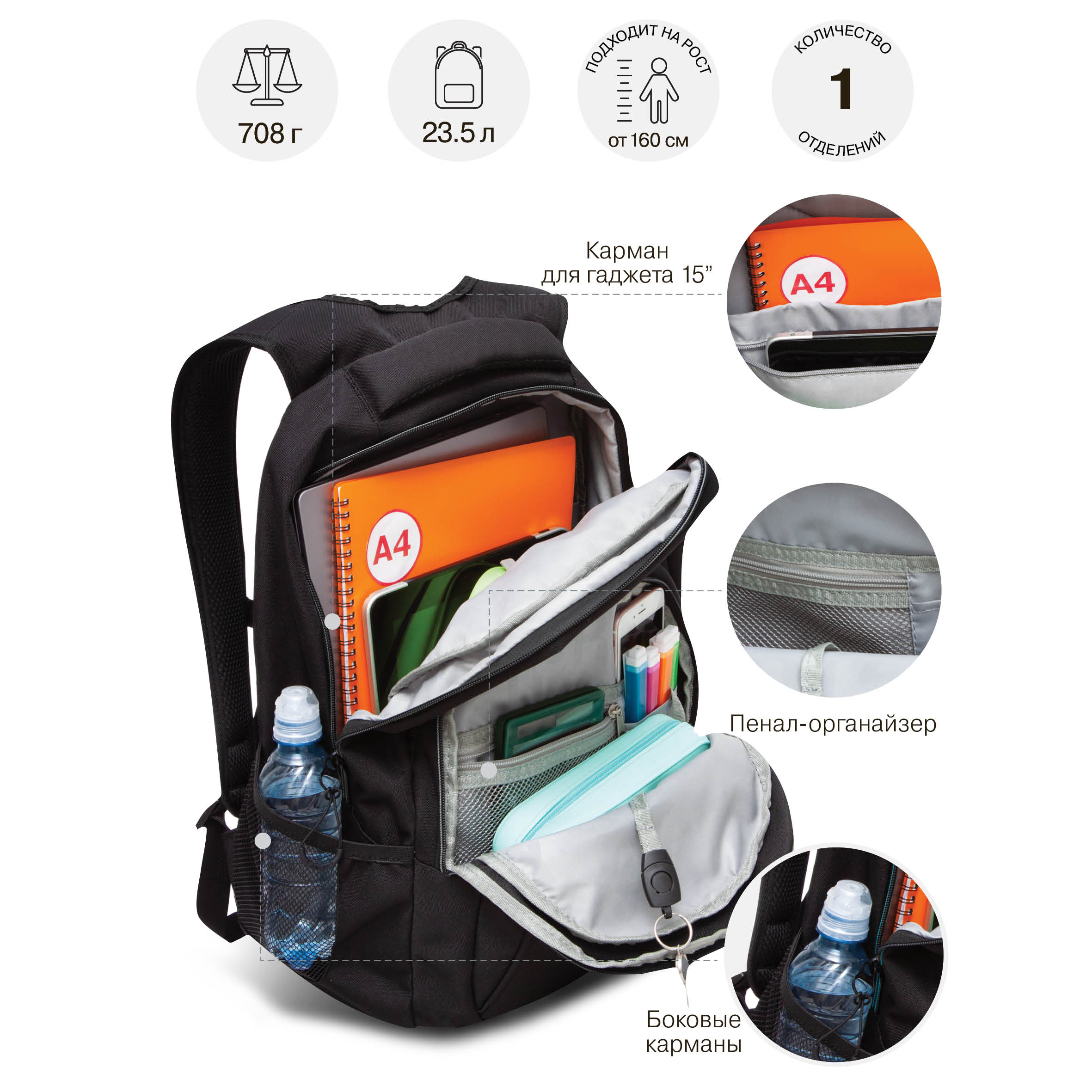 Рюкзак Grizzly для мальчика - фото 6