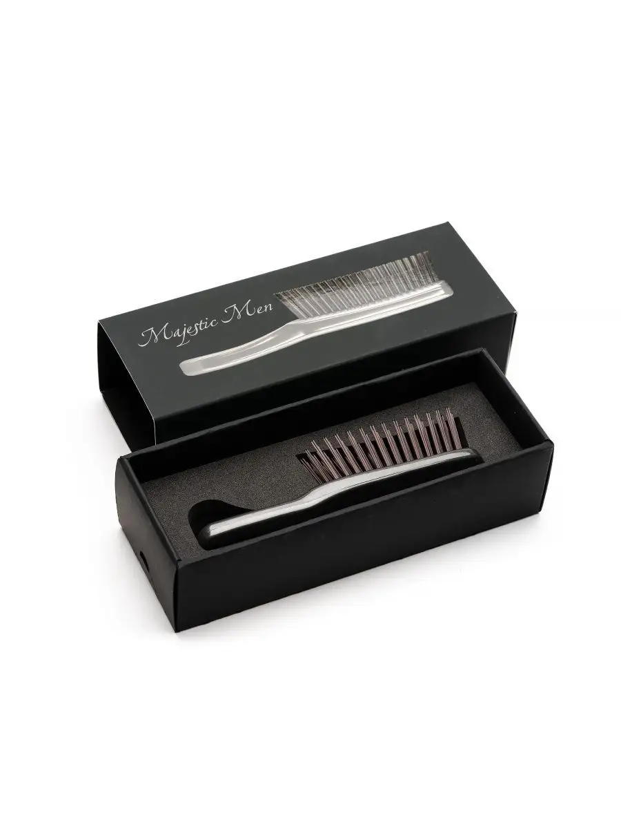Массажная расческа Majestic черный - фото 17