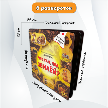 Детская книга БимБиМон с фонариком Что там, под Землёй?