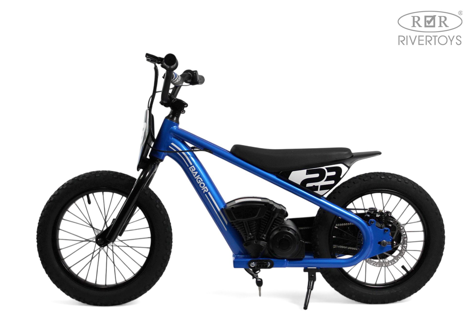Электромотоцикл RIVERTOYS A001AA-MOTO-BLUE - фото 2