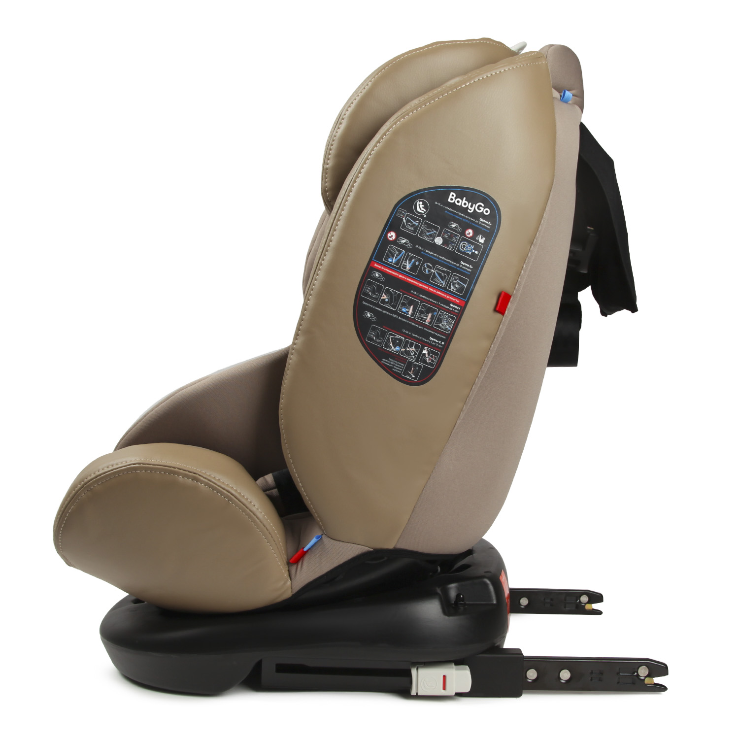 Автокресло BabyGo Multi-Stage New Isofix 0+/1/2/3 (0-36 кг) бежевый - фото 16