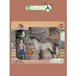 Игровой набор Collecta Наездница с лошадью и аксесс.