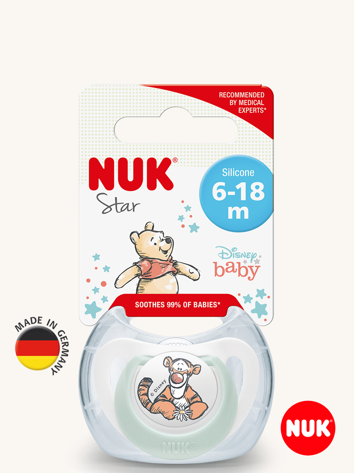 Пустышка Nuk силикон ортодонтическая от 6 мес. 1 шт. - фото 1