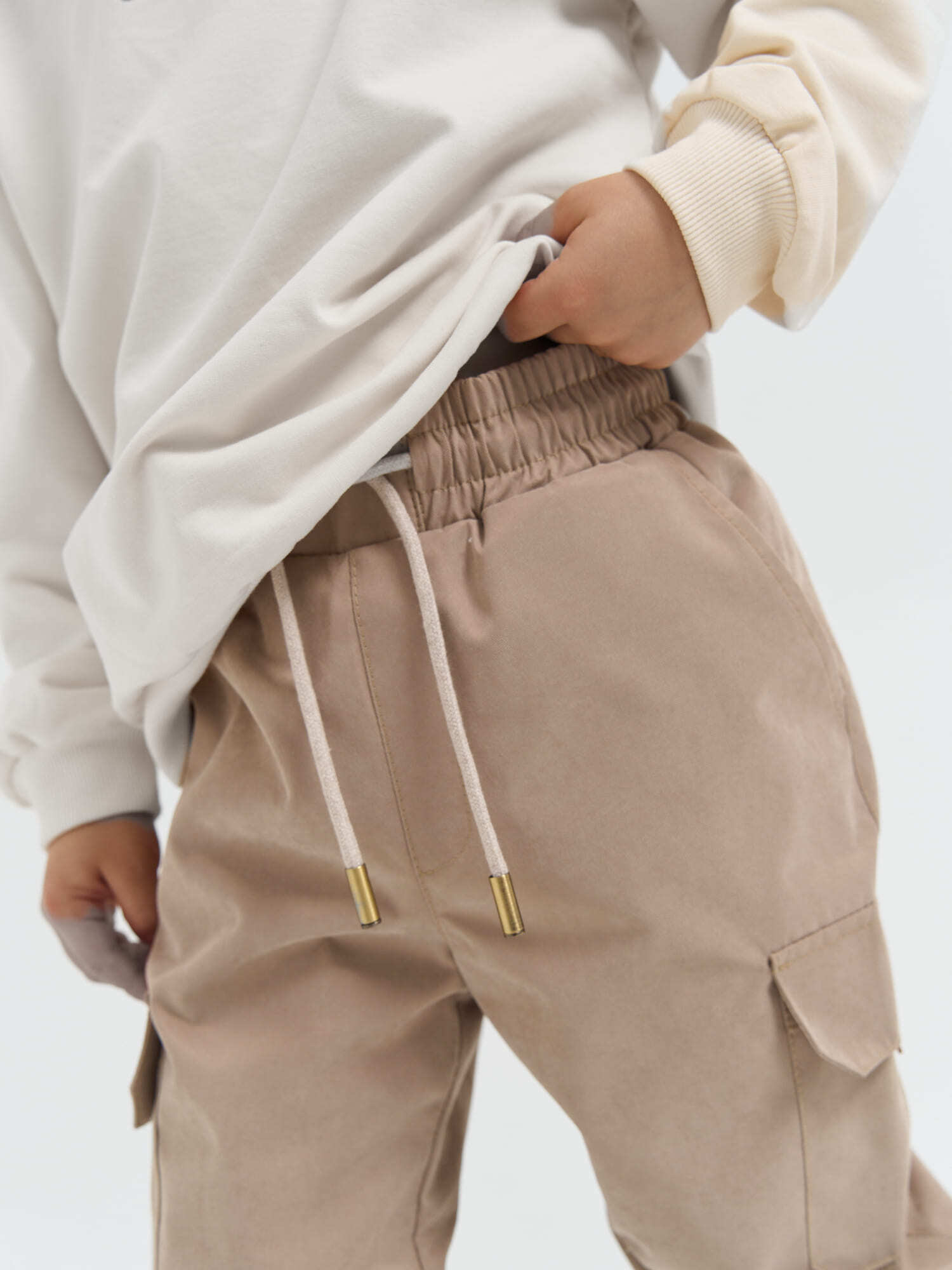 Брюки BUNGLY 1R2243/Беж - фото 3