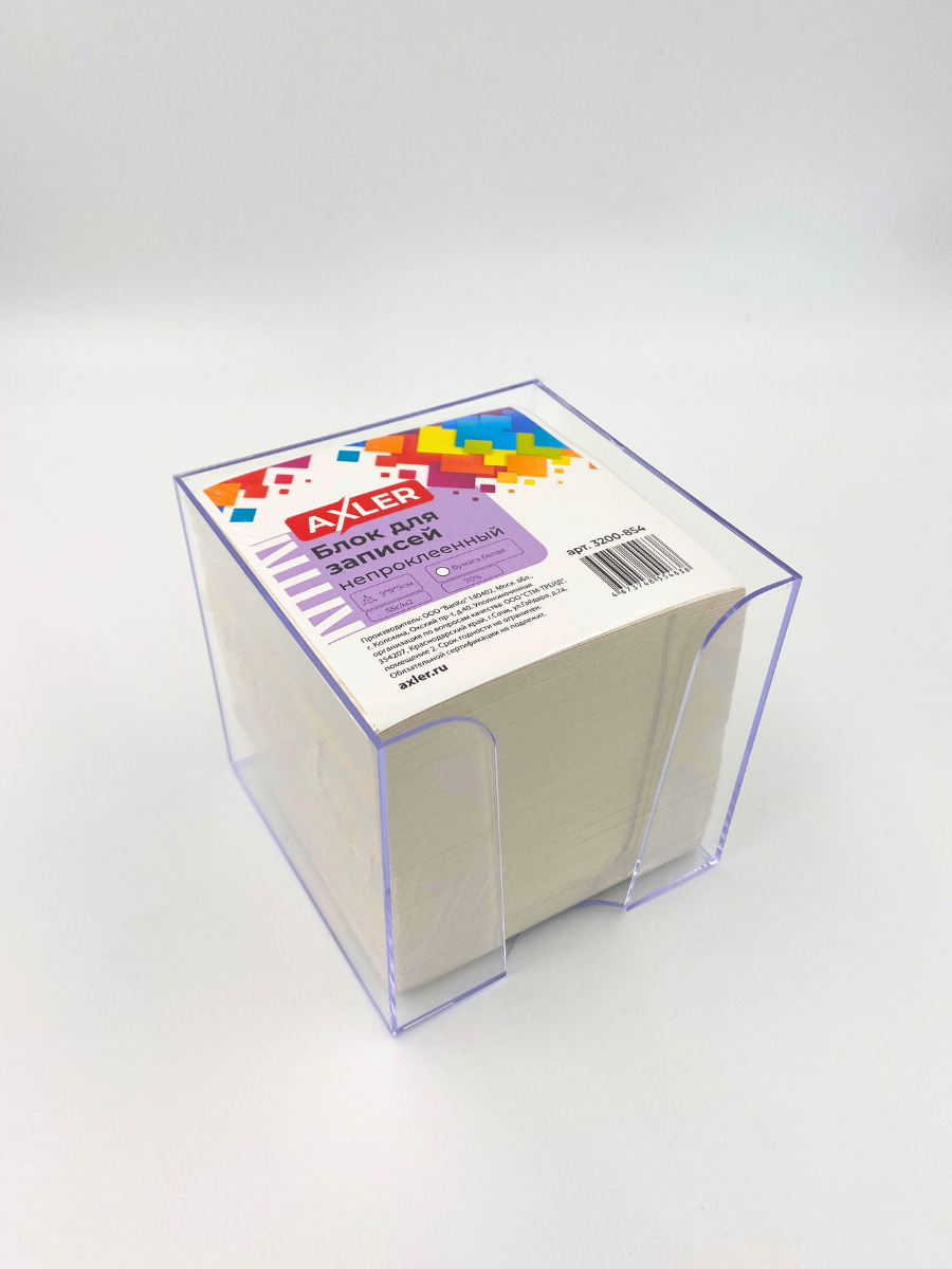 Блок для записей AXLER непроклеенный кубарик бумаги для заметок - фото 5