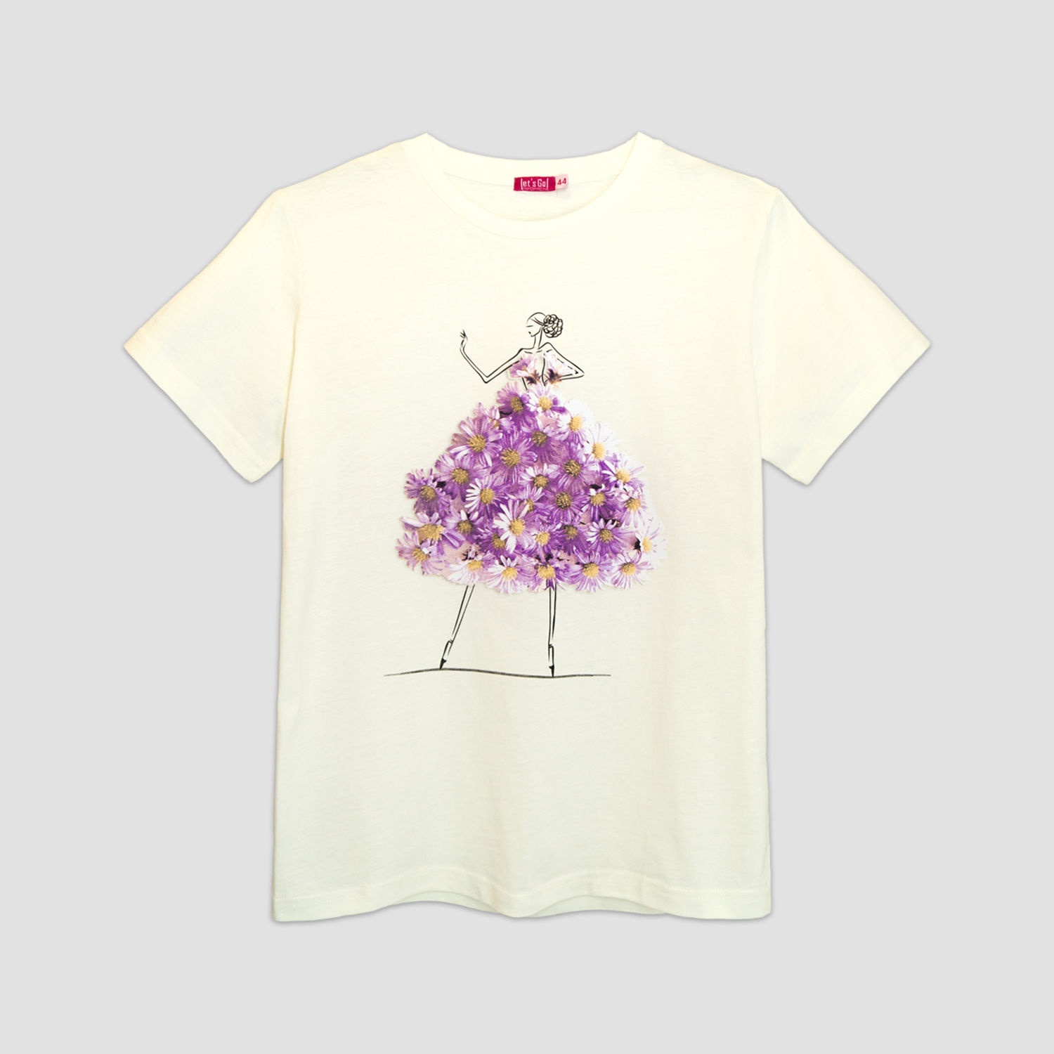 Изображение товара [Футболка] Lets Go [50] 100% хлопок, принт на полочке