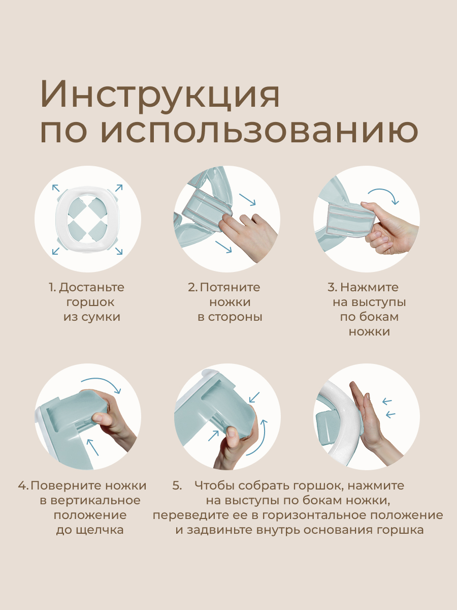 Горшок ROXY-KIDS Дорожный, трансформер Дорожный голубой - фото 3