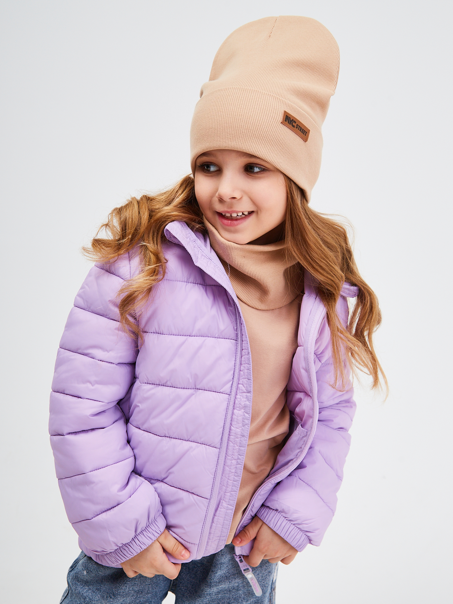 Шапка и снуд NYCkids NYC-H-70-KashOtvG-caramel - фото 8