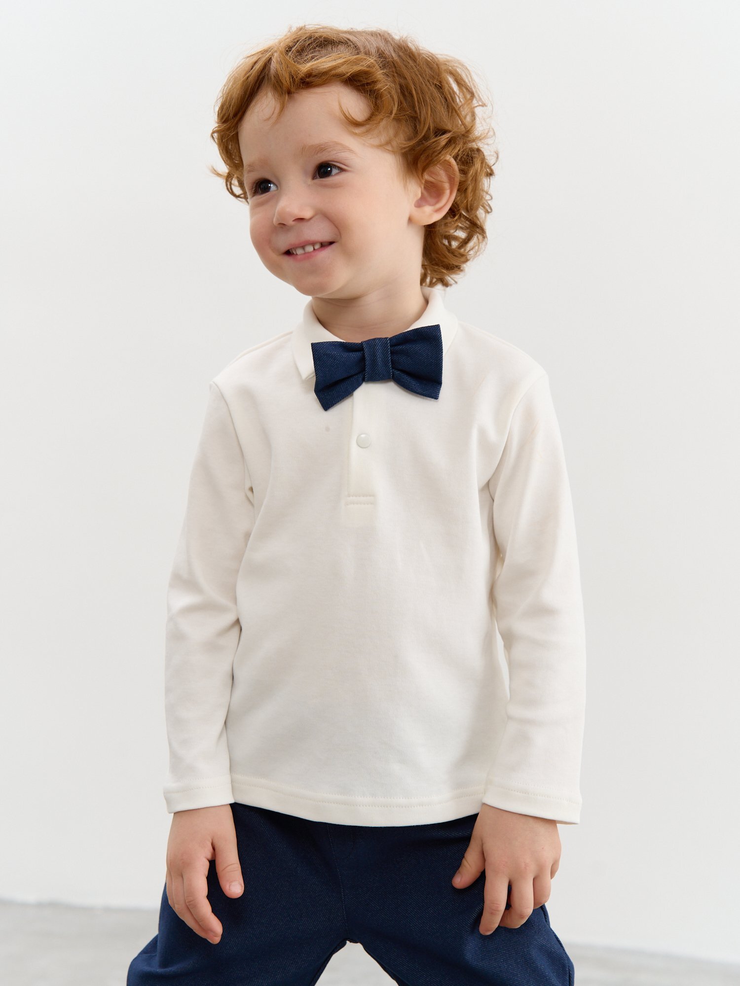 Лонгслив-поло BUNGLY 1R9100/Экрю - фото 4