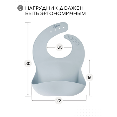 Нагрудник Miyoumi силикон