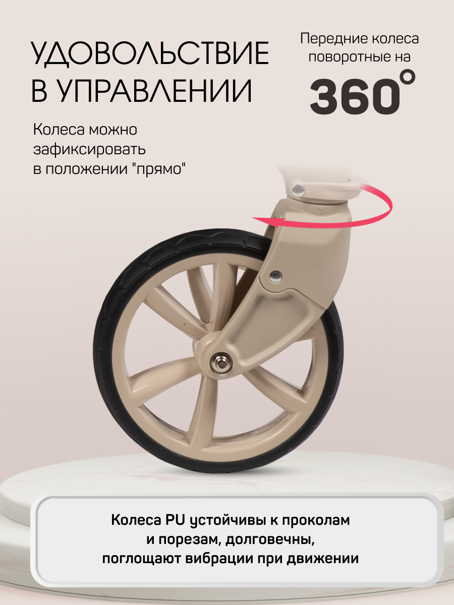 Коляска трансформер Aimile Авантюрист / Adventurer бежевый - фото 4