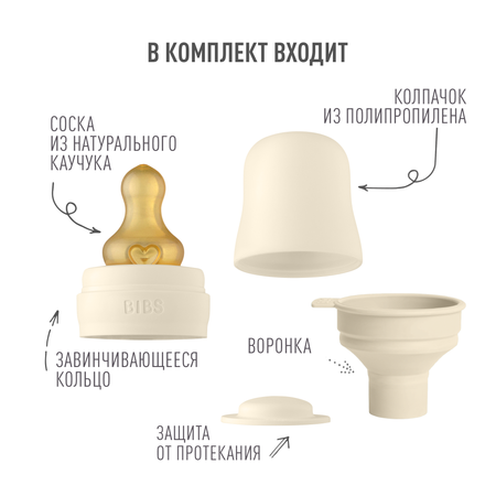 Соска BIBS Anti-Colic латекс (медленный поток)