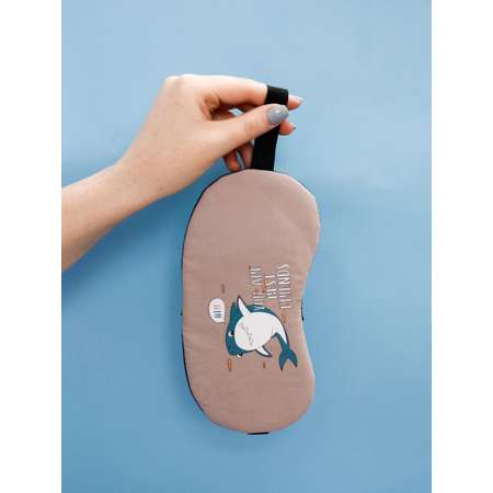 Маска для сна iLikeGift You are best friends brown с гелевым вкладышем