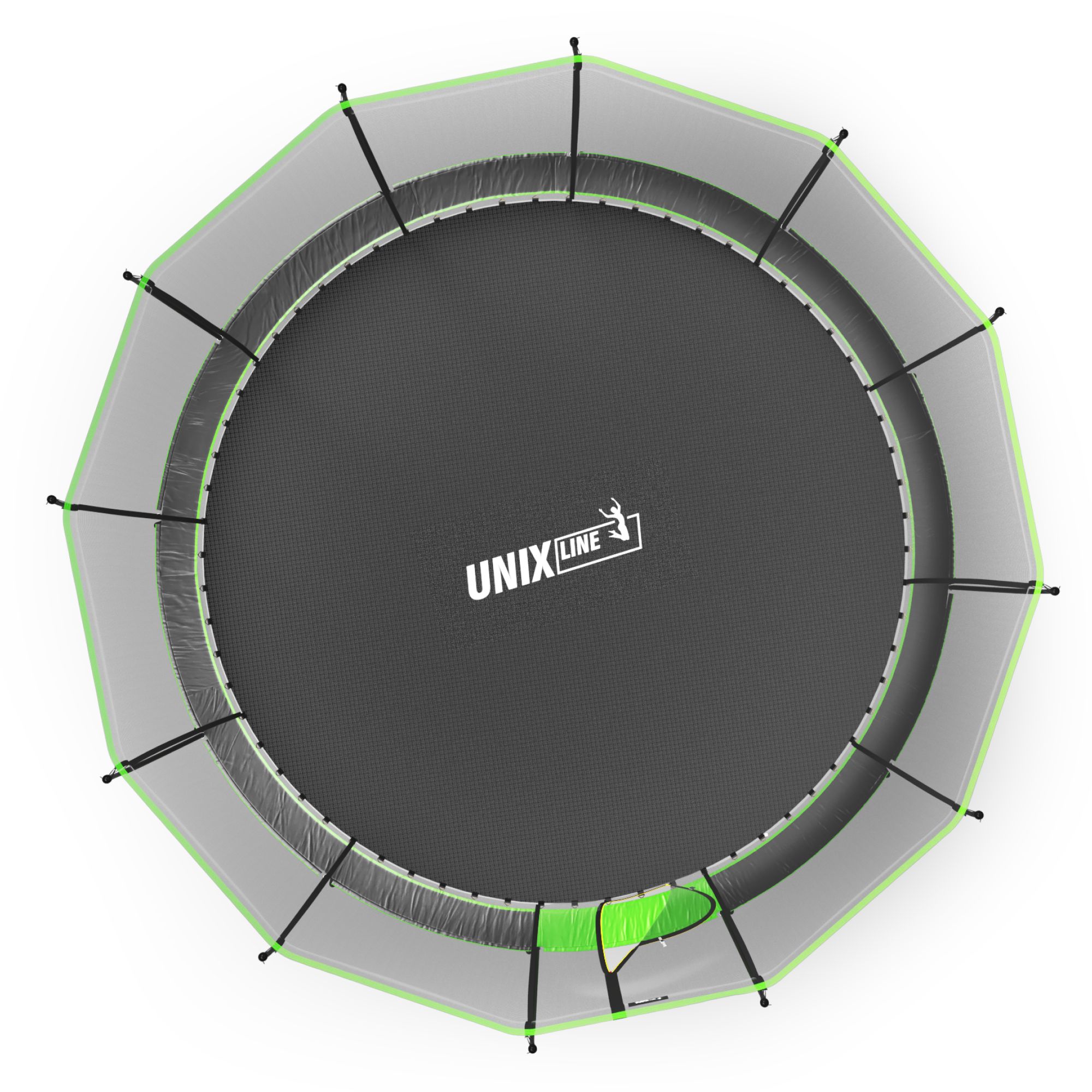 Батут каркасный UNIX line Ufo 16 ft Green диаметр 488 см до 150 кг - фото 13