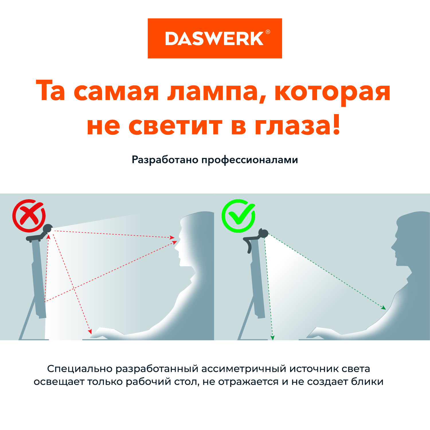Лампа DASWERK бестеневая для монитора и ноутбука led светодиодный - фото 11