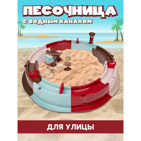 Песочница сборная детская Компания Друзей 2 в 1 с водным каналом