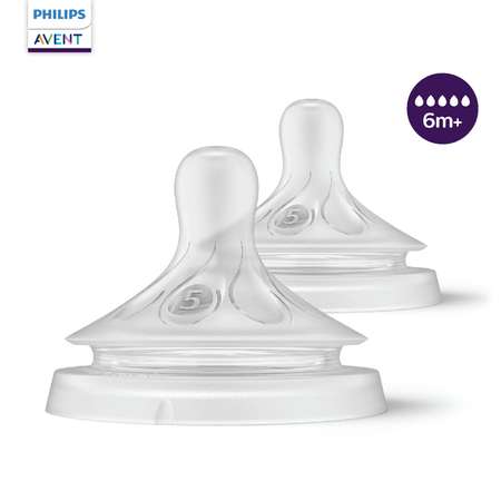 Соска Philips Avent силикон (быстрый поток) 2 шт.