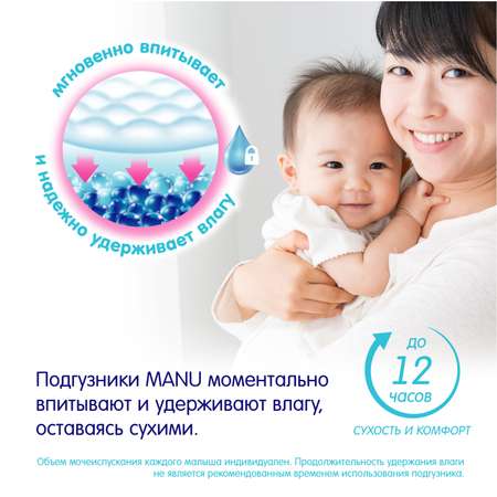 Подгузники MANU M (6-11 кг) 82 шт.
