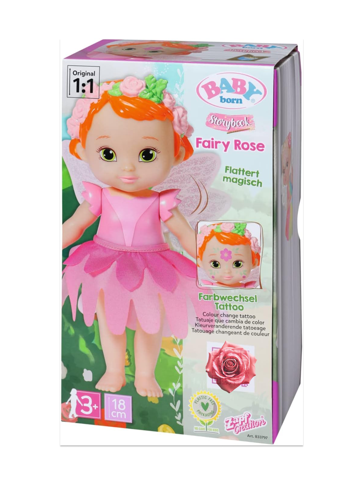 Кукла классическая BABY BORN Storybook Fairy Rose Фея Роза высота 18 см ‎833797 Rose - фото 8
