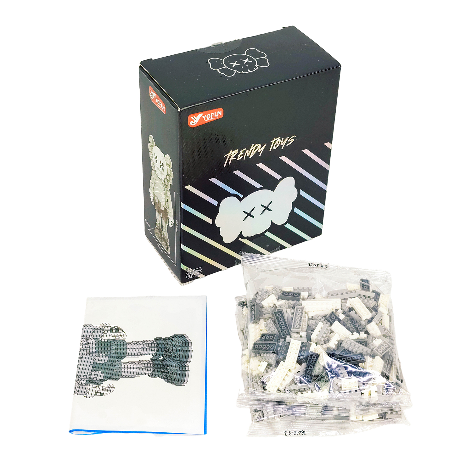 Конструктор Yiwu Yofun Trading Co Balody Kaws из мини-блоков - фото 4