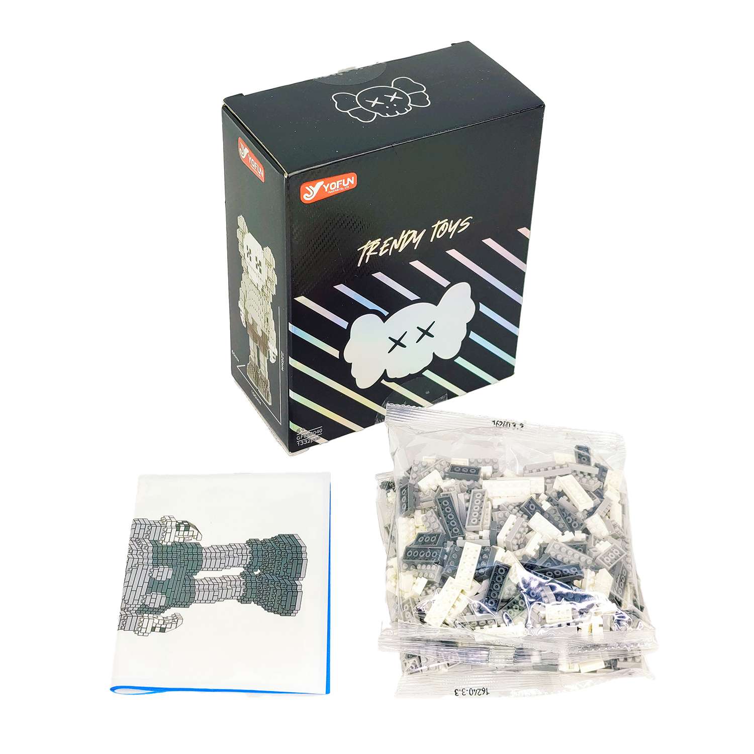 Конструктор Yiwu Yofun Trading Co Balody Kaws из мини-блоков - фото 4