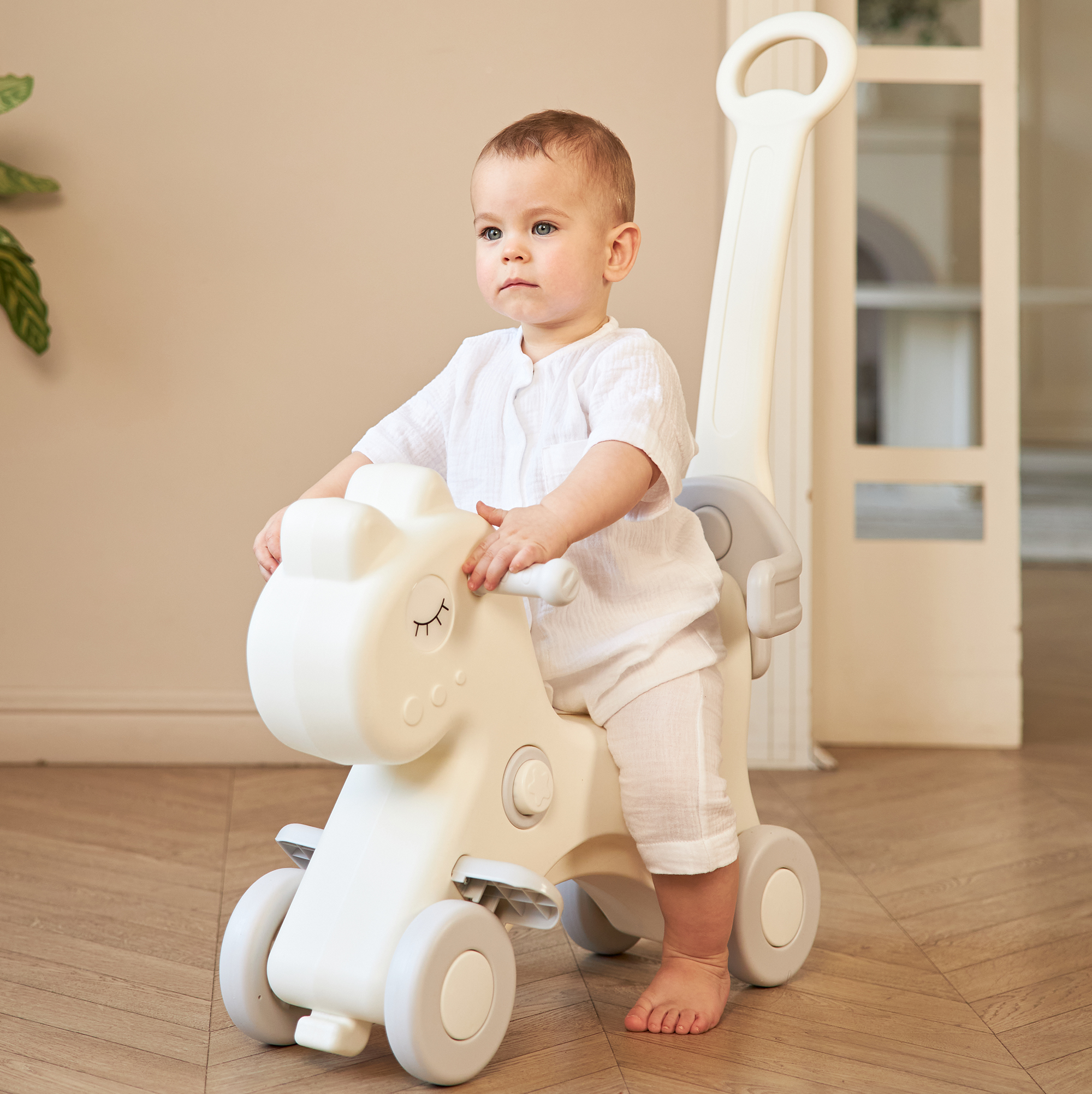 Качалка UNIX Kids Лошадка серый - фото 16