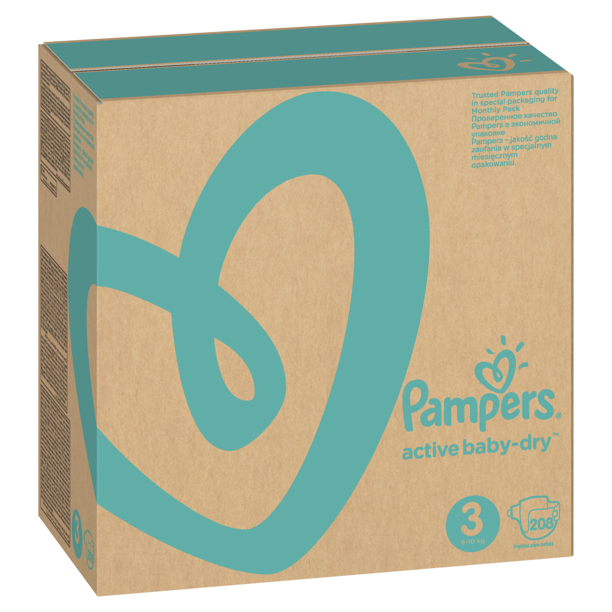 Подгузники Pampers Active Baby-Dry 3 (6-10 кг) 208 шт. - фото 4