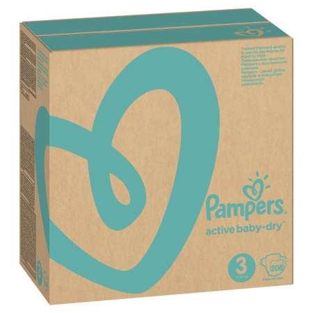 Подгузники Pampers Active Baby-Dry 3 (6-10 кг) 208 шт.