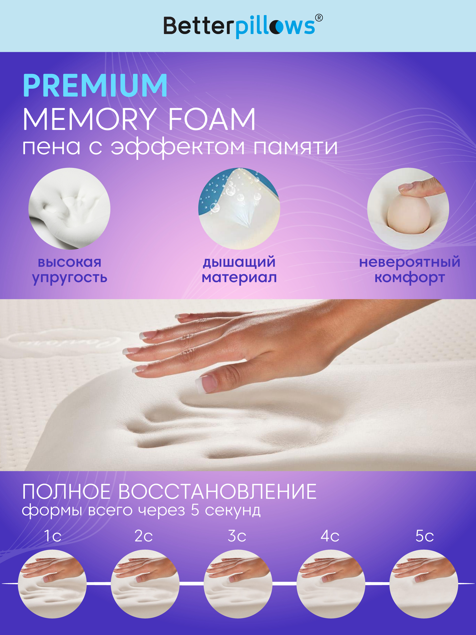 Подушка для новорожденных Betterpillows BABY+ - фото 8