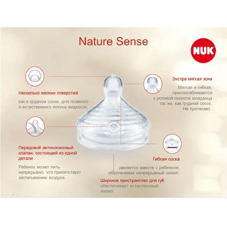 Соска Nuk Natural силикон M (средний поток) 2 шт.
