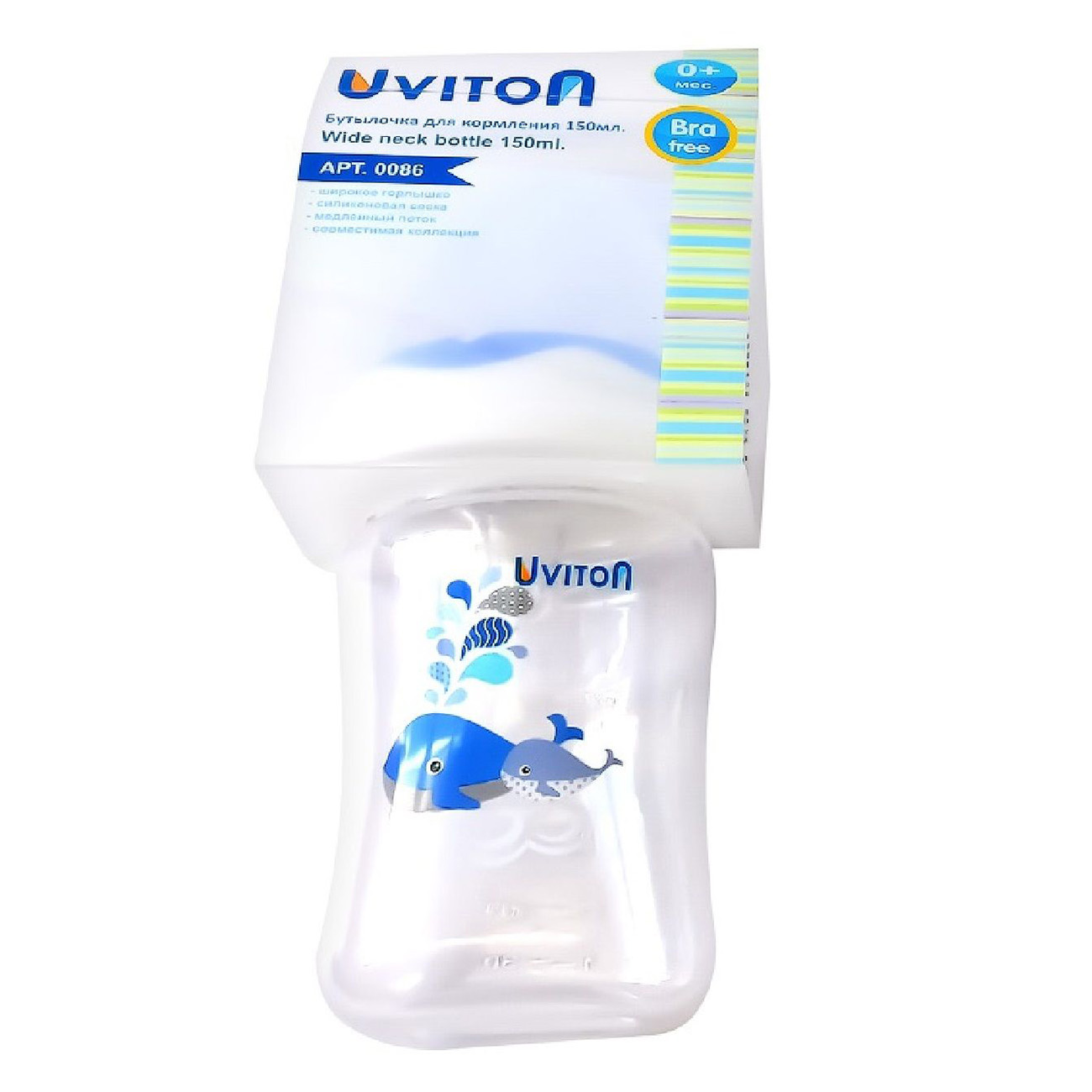 Бутылочка Uviton Classic+ 150 мл 1 шт. в ассортименте - фото 16