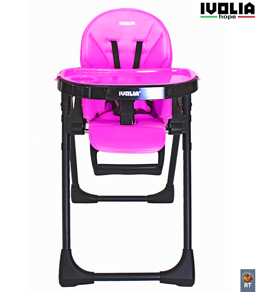 Стульчик для кормления Ivolia HOPE 01 2 колеса pink трансформер - фото 2