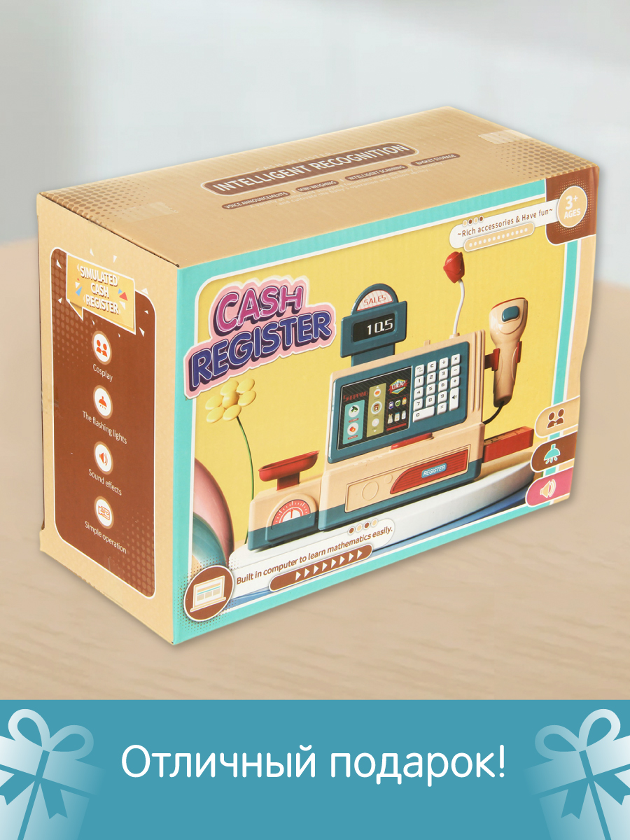 Игровой набор Veld Co тележки и корзинки, касса, продукты - фото 9