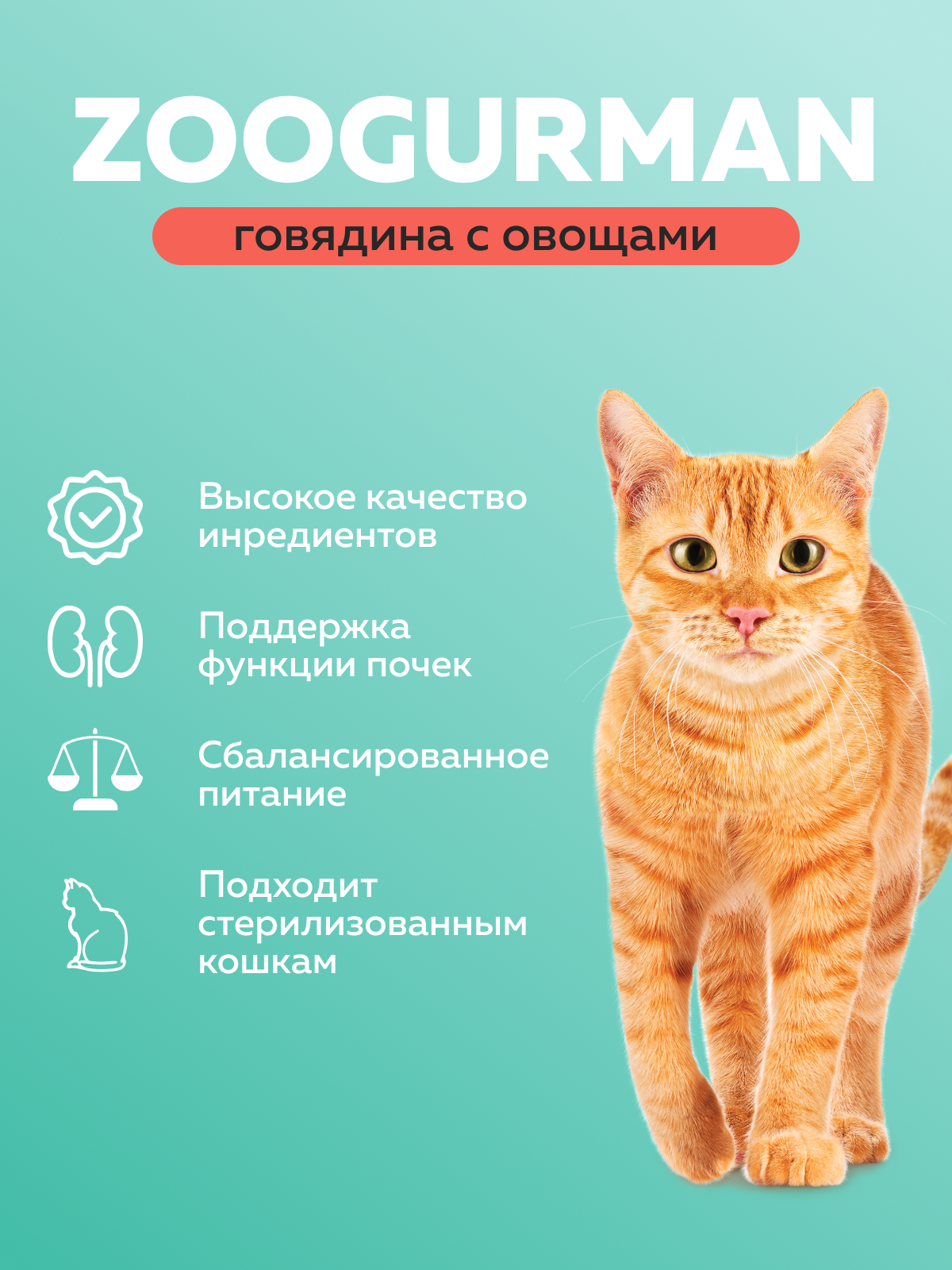 Корм влажный Зоогурман Паучи Говядина с овощами 85 гр х 30 шт. - фото 2
